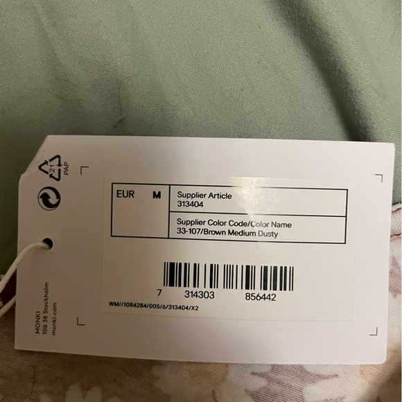 Unworn medium Monki Brown Daisy crop top - Picture 2 of 5